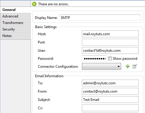 email attachment using SMTP in Mule ESB