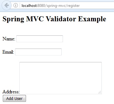 spring mvc validator