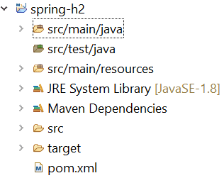 integrate h2 in-memory database with spring