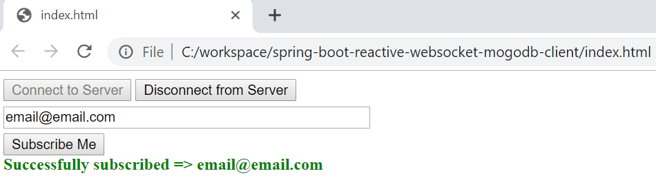 websocket on spring mongodb reactive