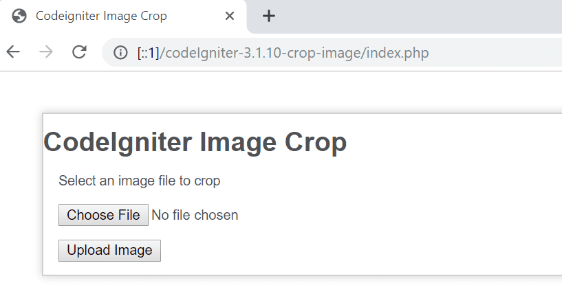 upload and crop image using codeigniter