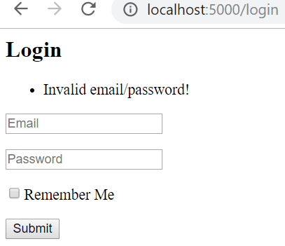 python flask login logout with remember me option