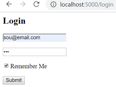 python flask login logout with remember me option