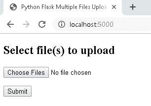 python flask multiple file upload example