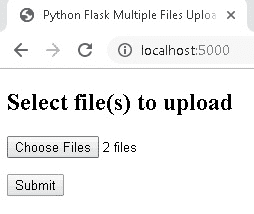 python flask multiple file upload example