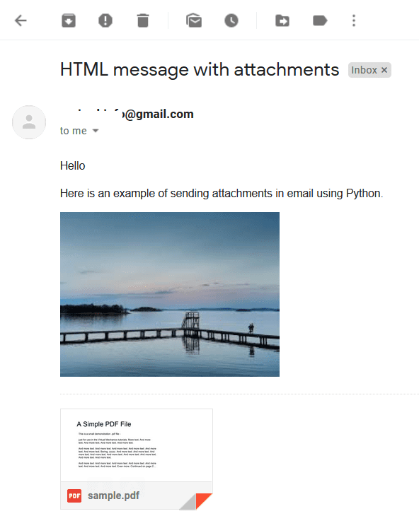 send attachments with email using python