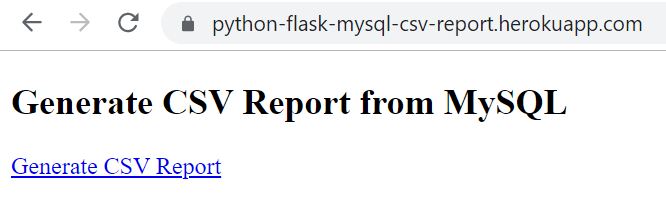 deploy python flask mysql based application in heroku cloud