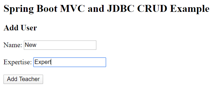 spring boot mvc and jdbc crud example