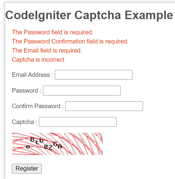 captcha using codeigniter