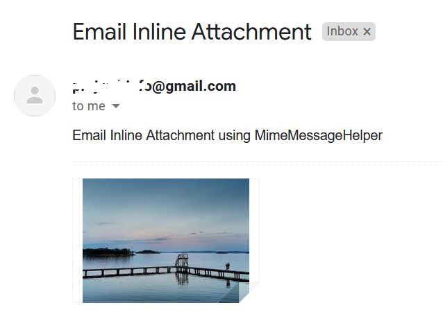 email with inline attachment using spring