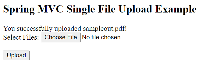 spring mvc single file upload