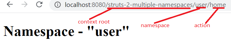 struts 2 multiple namespaces