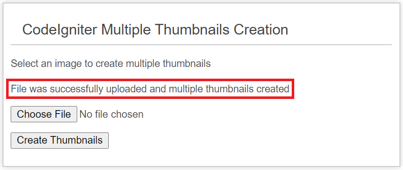 create multiple thumbnails from a single uploaded image in codeigniter