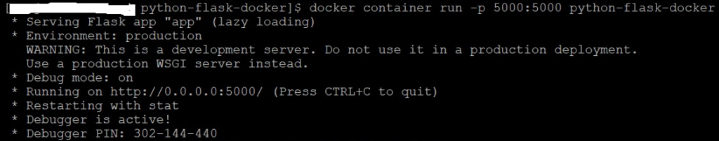 create build package run python flask application with docker