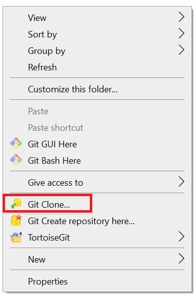 clone and create branch tortoise git client