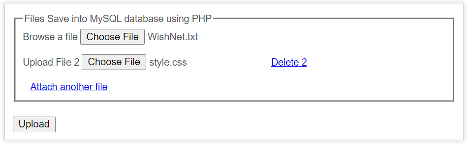 save uploaded files to mysql using php