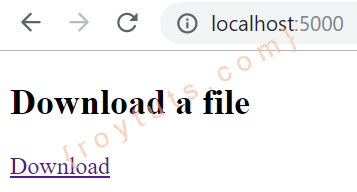 download file using python flask