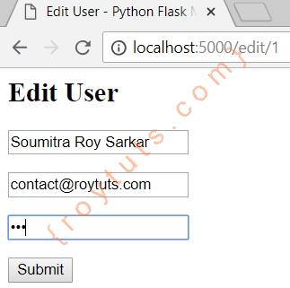 python web application crud example using flask and mysql
