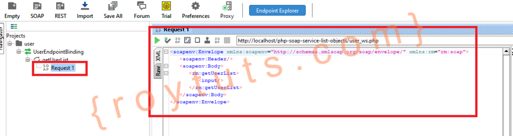 return a list of objects from soap web service using php