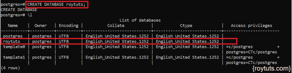 install postgresql database server in windows