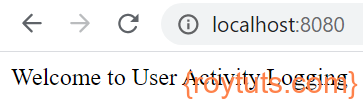 log user activity using spring boot