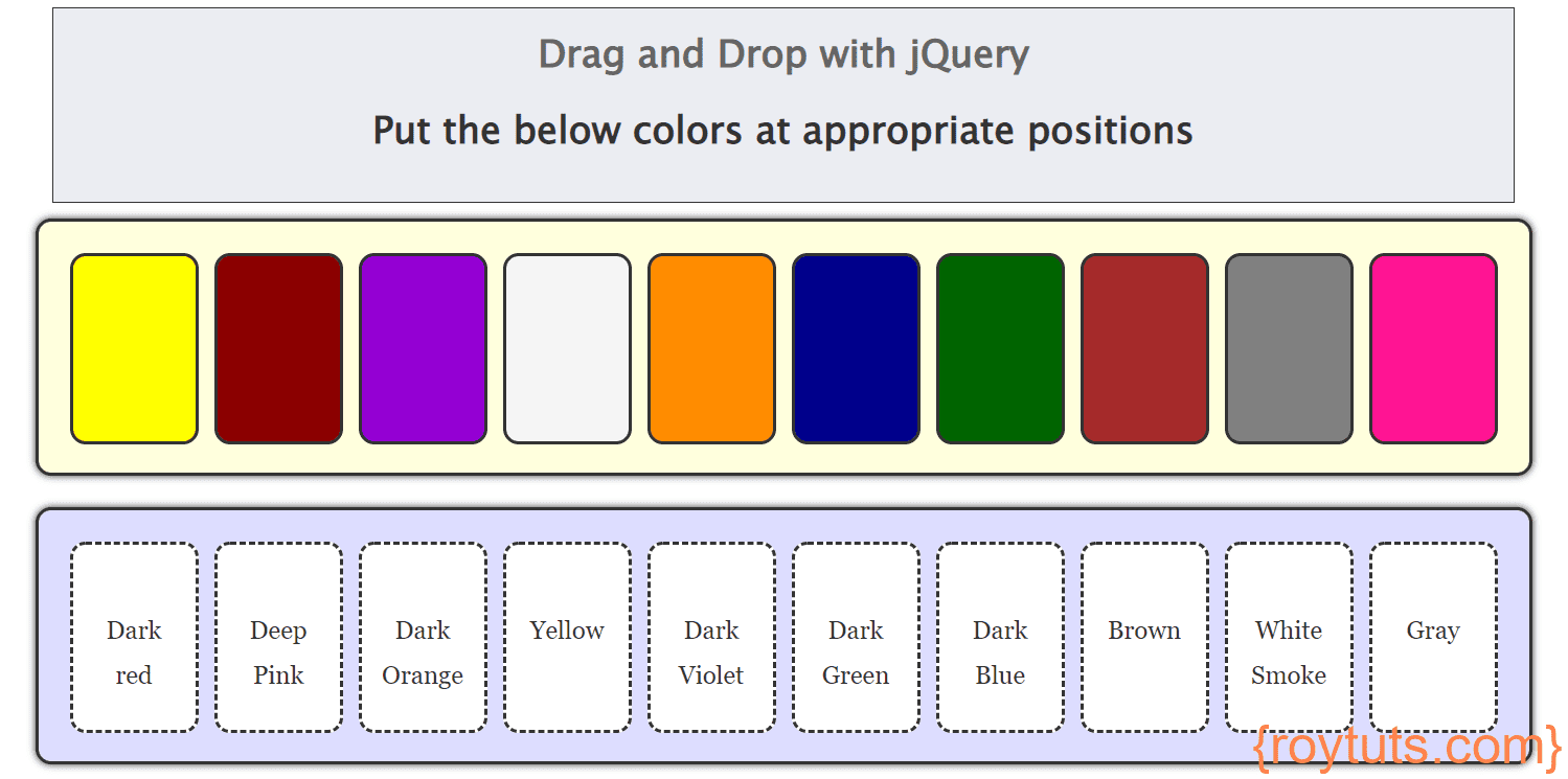 Drag and Drop Example With jQuery - Roy Tutorials